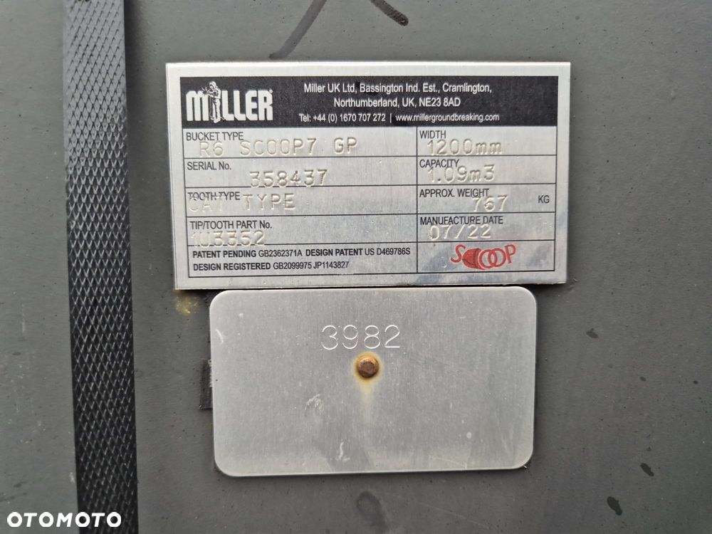 Łyżka  do kopania nowa miller cat jcb volvo szer 116 cm - 4