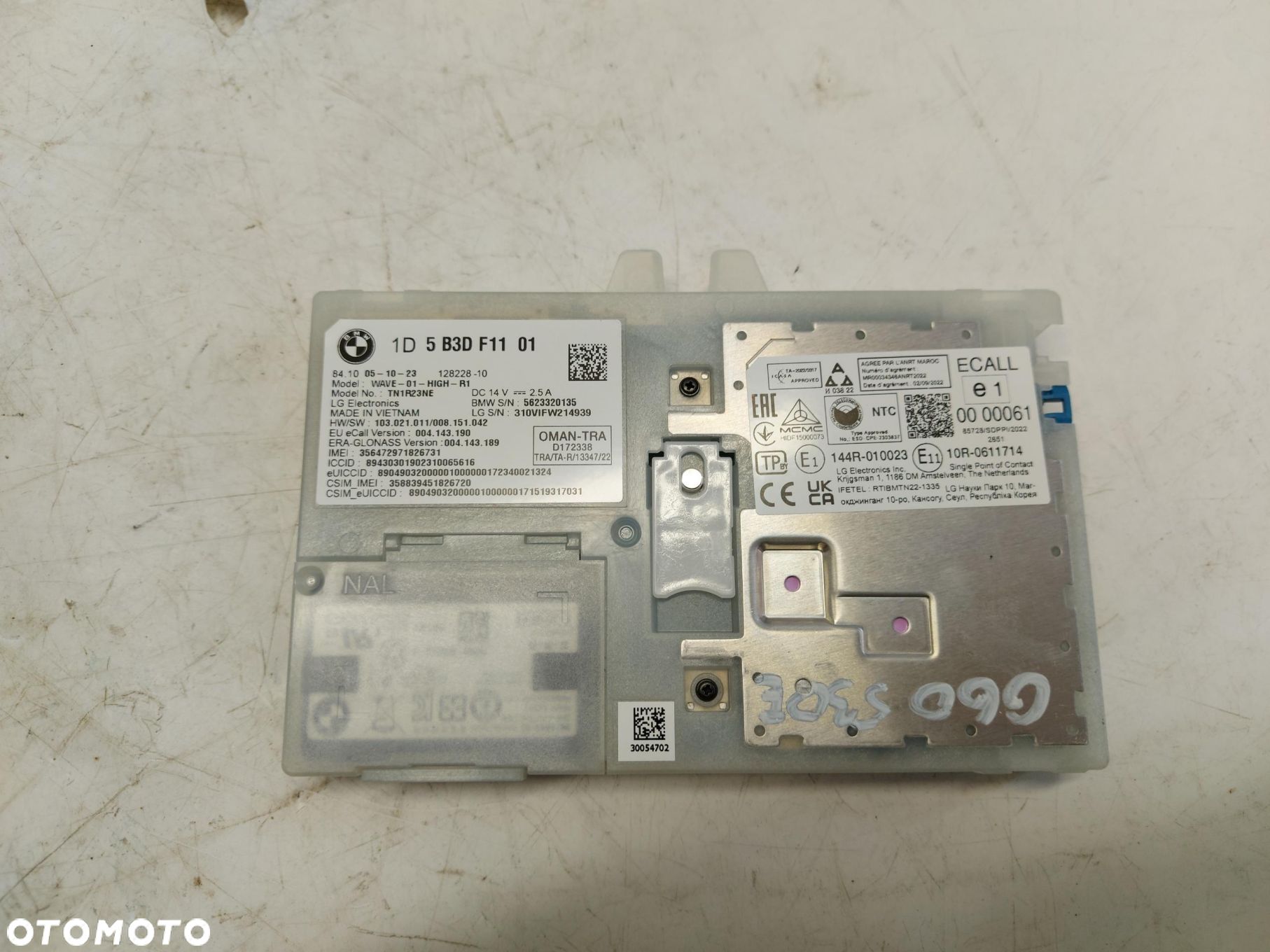 BMW 5 G60 Moduł sterownik Anteny GPS 5B3DF11 - 1
