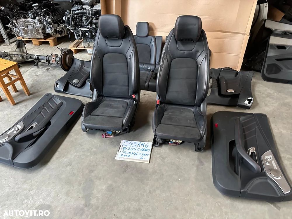 Interior de piele cu încălzire și ventilatie Mercedes C43 AMG cabrio 2017 - 1