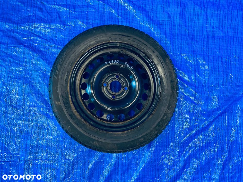 KOŁO ZAPASOWE DOJAZDOWE FELGA STALOWA 6J X 15" 4x100  56,6MM  ET 49 ; OPEL 2150143 ; OPONA 195/60R15 ; OPEL OE Astra G ; Astra H ; Corsa C, D, E ; Vectra B ; Meriva A - 4