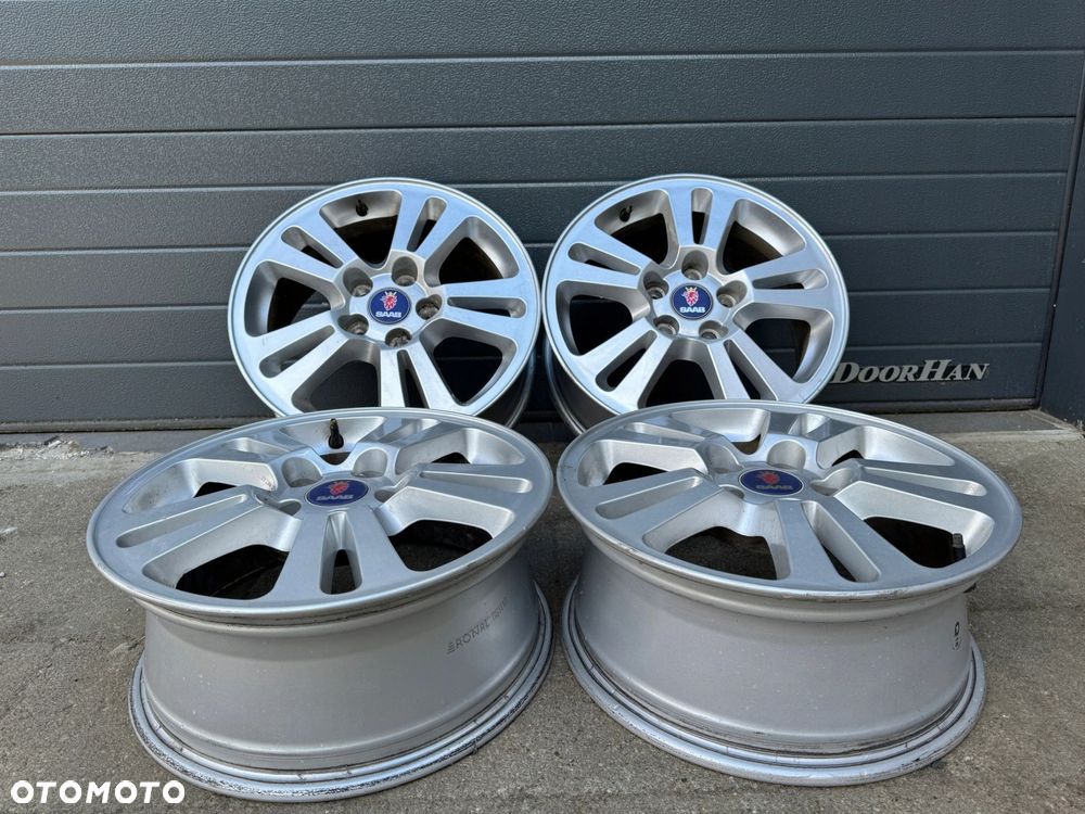 Alu felgi KOMPLET SAAB 9-3 9-5 16 6.5J ET 41 5X110 ORYGINAŁ 4szt PROSTE - 6