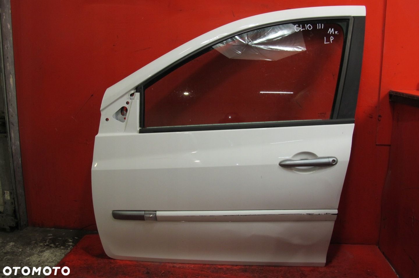 RENAULT CLIO 3 III 5DKBI BIAŁE DRZWI PRZÓD LEWE OV369 0V369 - 1