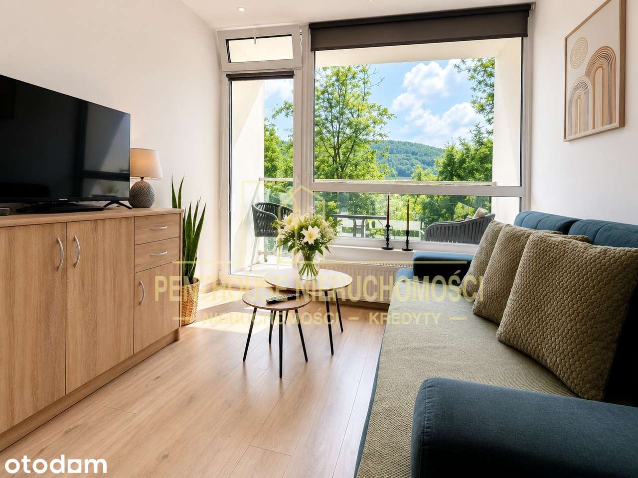 apartament umeblowany z 2 balkonami