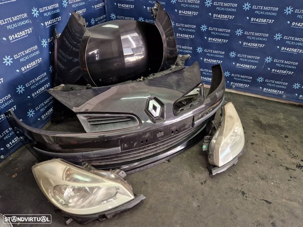 Frente completa usada RENAULT CLIO III 3 185 capot parachoques oticas guardalamas fibra reforço - 2