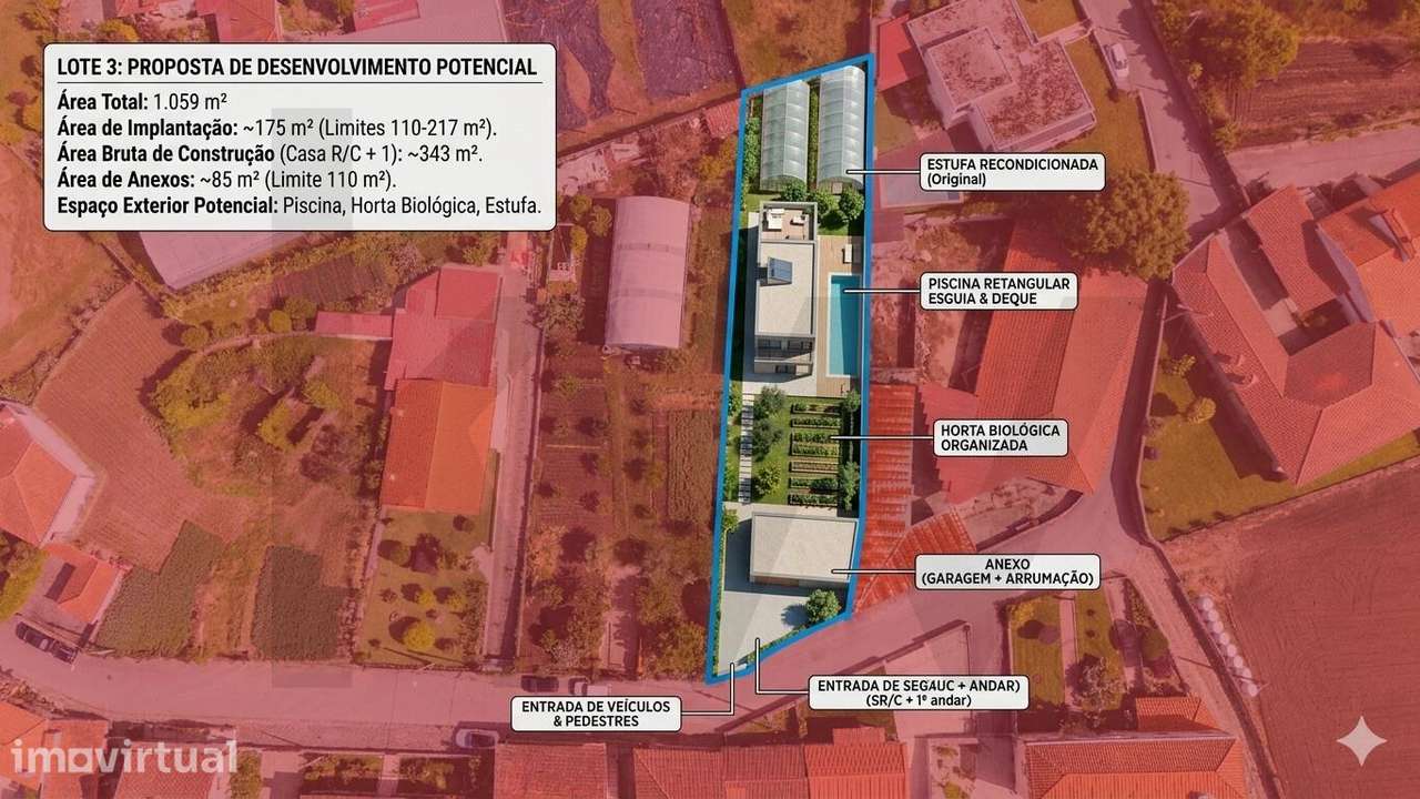 Lote de terreno para construção com 1059 m2 em Grimancelos, Barcelos - Grande imagem: 4/11