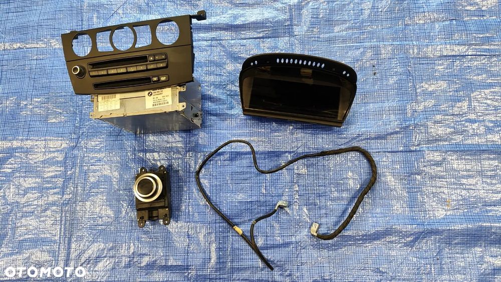 NAWIGACJA CCC ZESTAW KOMPLET RADIO CZYTNIK RAMKA WYŚWIETLACZ IDRIVE KABEL BMW E60 E61 LCI LIFT - 1