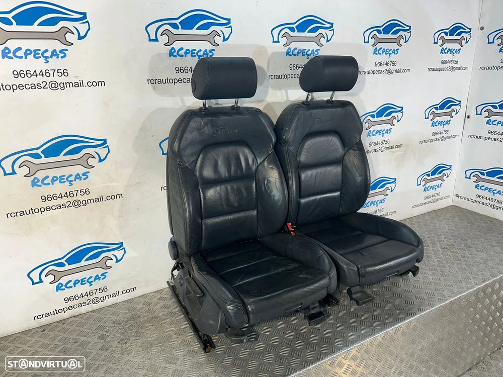 .Conjunto Bancos Sline Pele Frente Frontal Tras Traseiro Audi A6 C6 4F 2004 - 2011 - 5