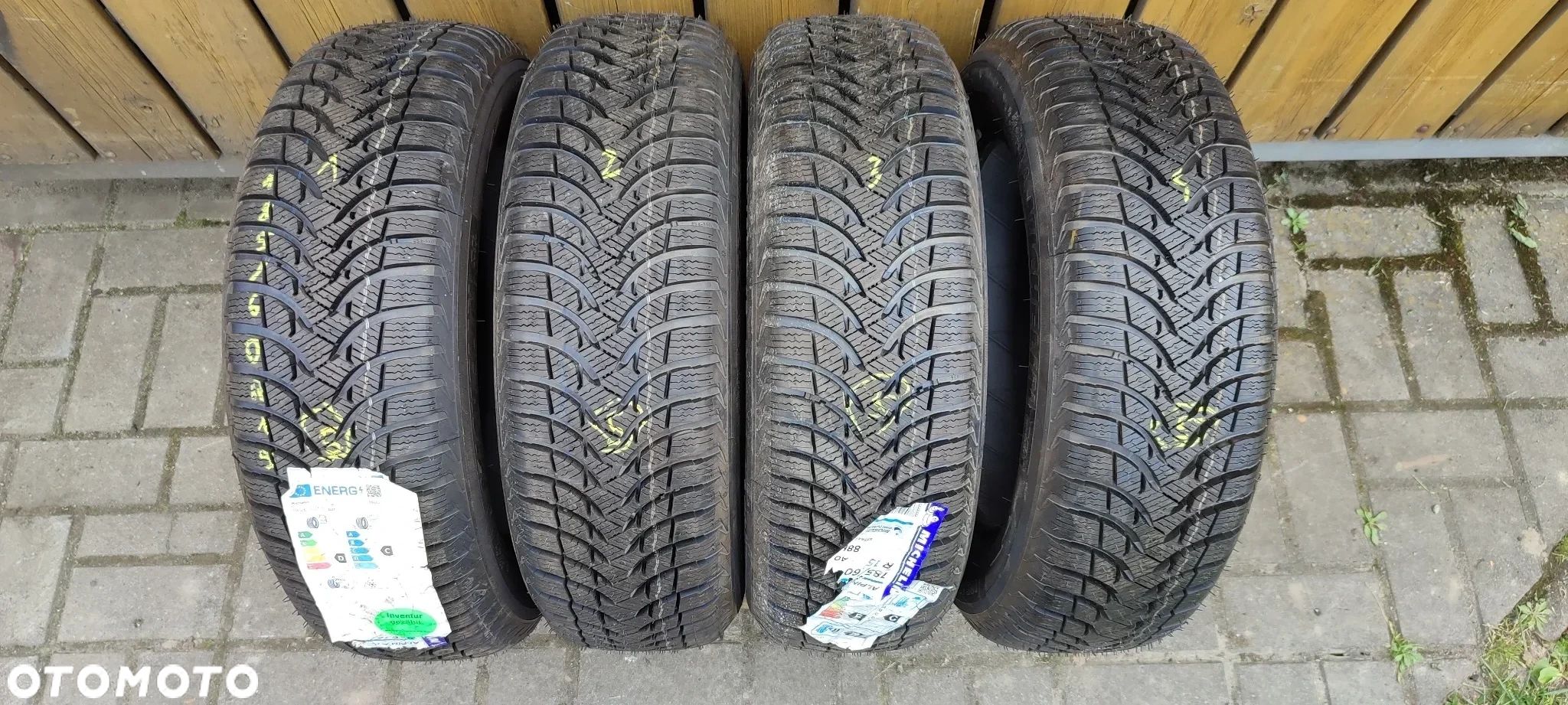 OPONY ZIMOWE 185/60 R15 MICHELIN ALPIN A4 (0817) ZIMA 4 SZTUKI KOMPLET - 1