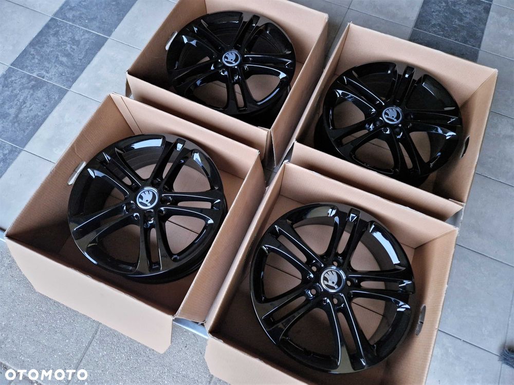 Alufelgi 17 5x112 Skoda Octavia Kodiaq Superb Yeti Karoq Czarne ! 804# - 5