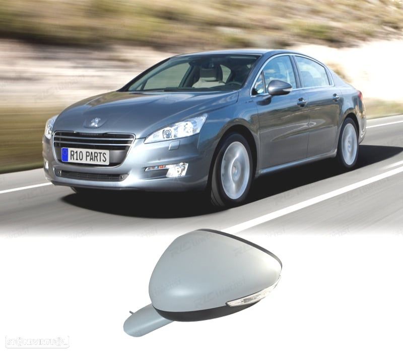 ESPELHO RETROVISOR ESQ ELÉTRICO PEUGEOT 508 REBATIVEL AQUECIDO 10 PINOS - 1