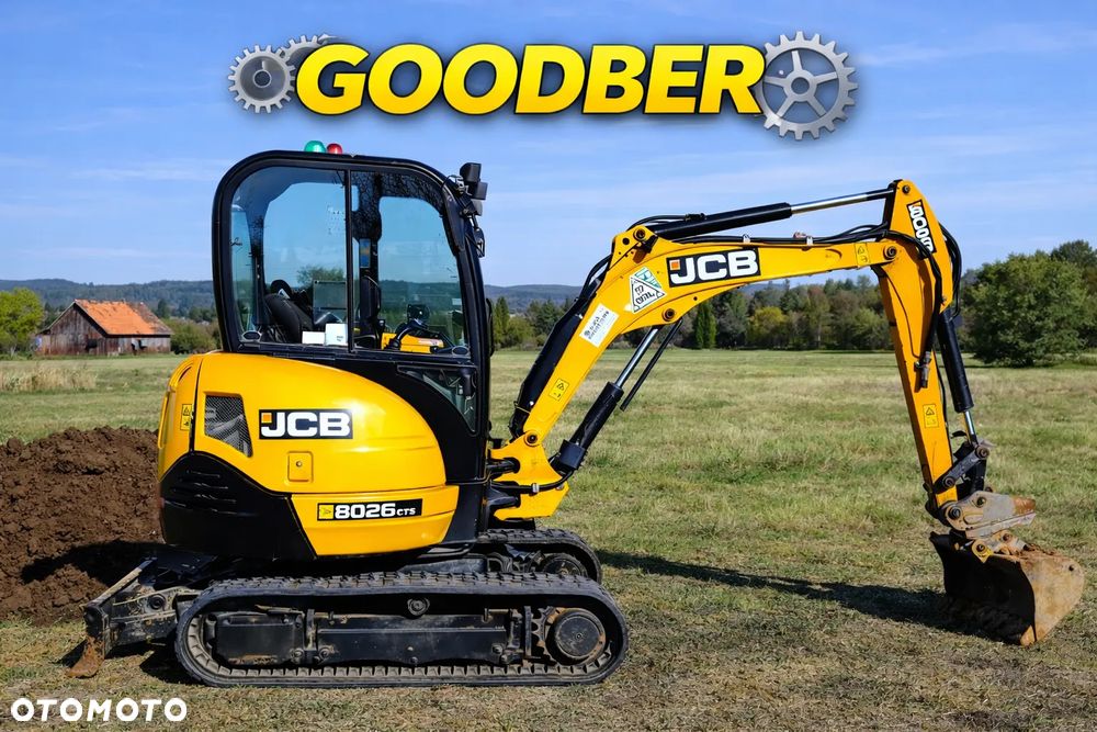 JCB JCB 8026 CTS mini Koparka 1317 MTG sprowadzona 3 łyżki szybkozłącze hydrauliczne piękny stan GOODBER 8025 - 2