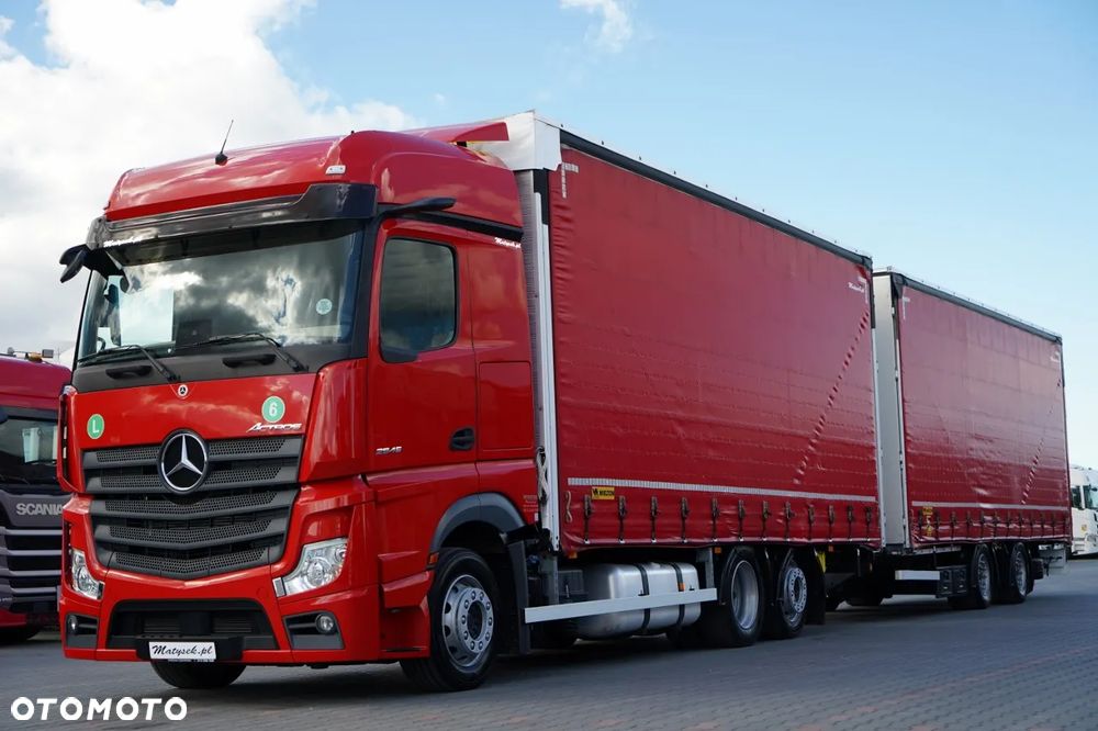 Mercedes-Benz ACTROS 2545 / ZESTAW TANDEM 120 M3 / PRZEJAZDOWY / 6x2 / OŚ PODNOSZONA / BIG SPACE / WIELTON / 2021 - 3