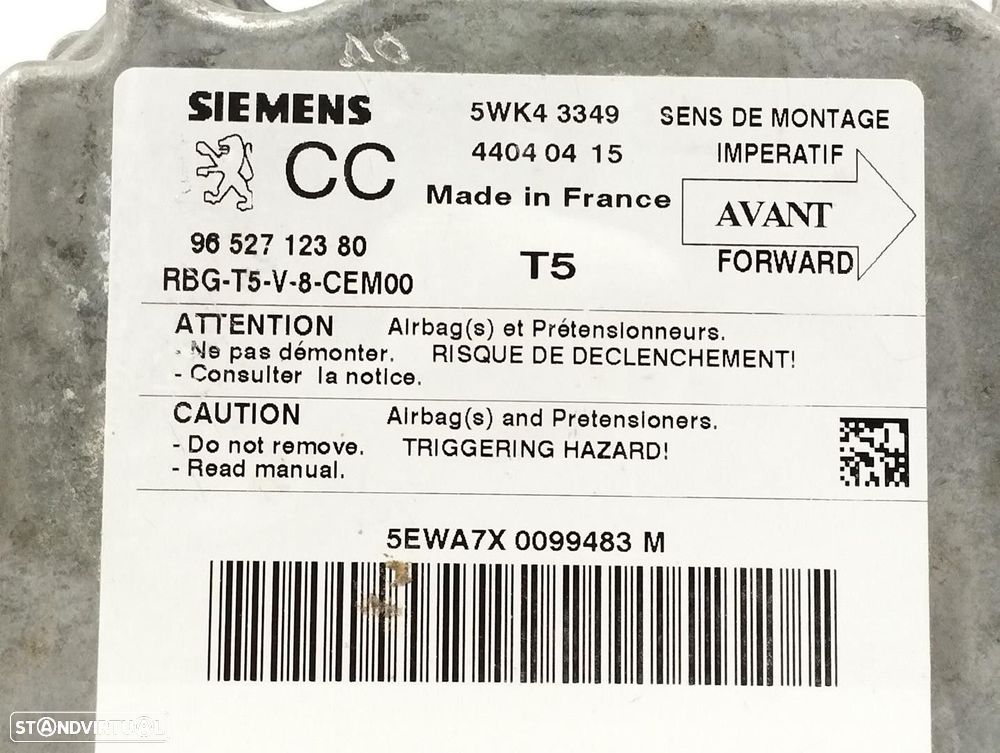CENTRALINA AIRBAG PEUGEOT 307 CC 2005 -9652712380 - 4