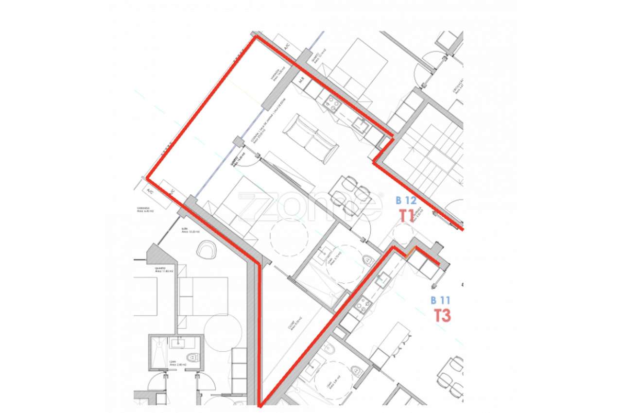 T1+1 NOVO Gaia Premium Vistas de Rio 4ºPiso, Varanda e Garagem, VNG... - Grande imagem: 3/17