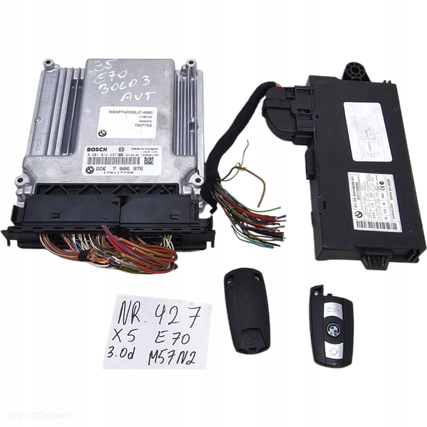 Bmw X5 E70 Zestaw Startowy Komputer Kluczyk Sterownik Cas 3.0D M57N2 Nr 427