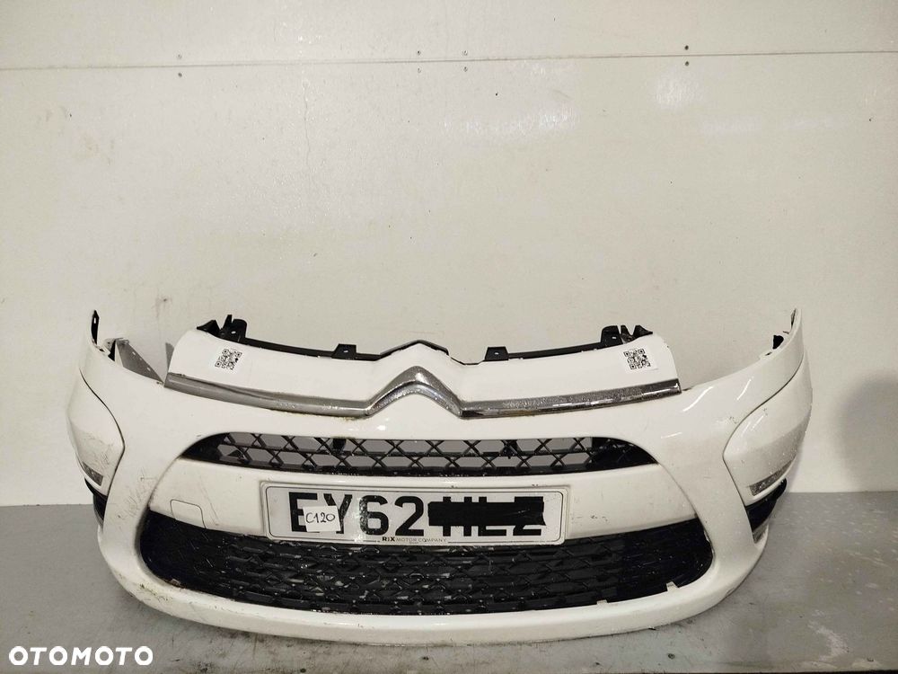 ^ ZDERZAK PRZÓD PRZEDNI DO CITROEN C4 PICASSO LIFT FL EWPA BIAŁY LED DRL HALOGENY - 1