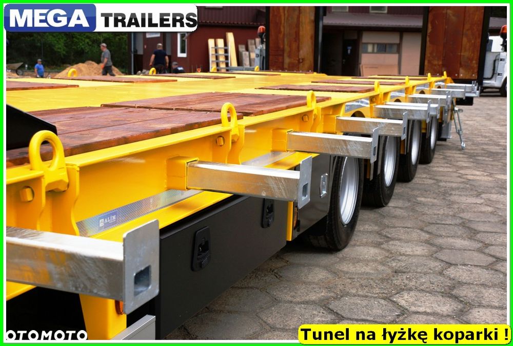 Mega Nisko podłoga 4 osie,  dł. 9,50 m, TUNEL na RAMIĘ KOPARKI !!! - 30