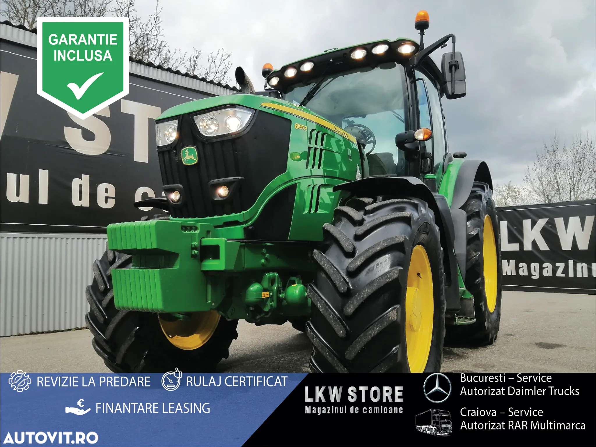 John Deere 6195R 4WD, Auto Trac + Activare !!! TOP !!! - 2