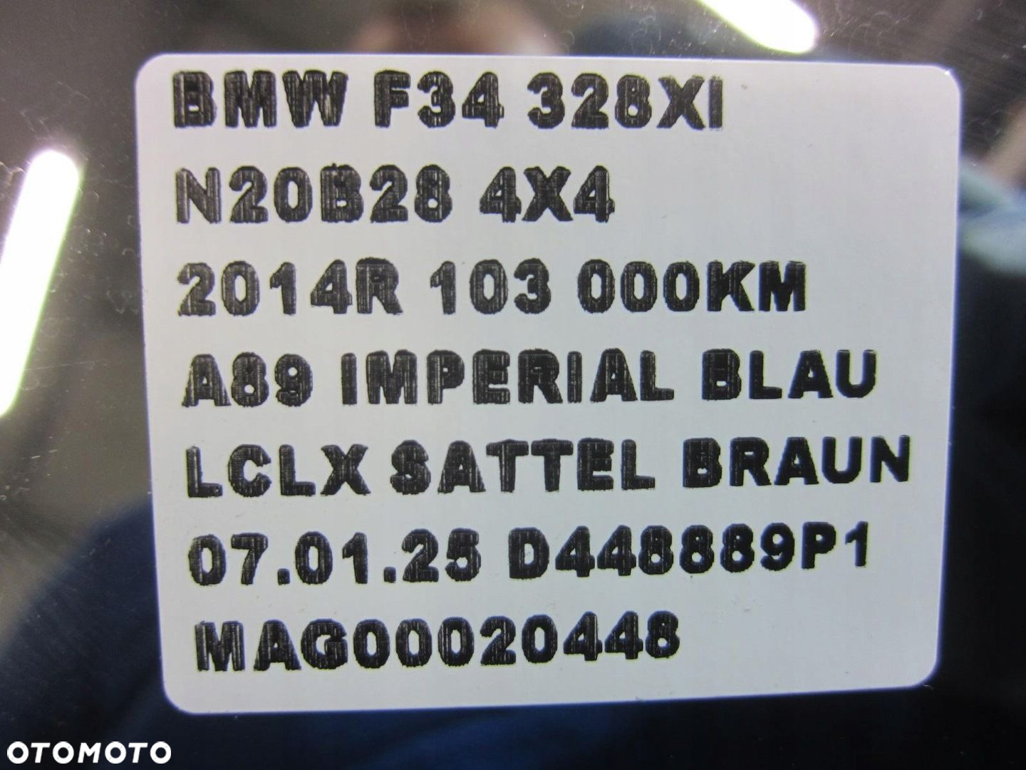 BMW 3 F34 GT LUSTERKO PRAWE KOMPLETNE A89 IMPERIAL BLAU 7291532 51167291532 - 12