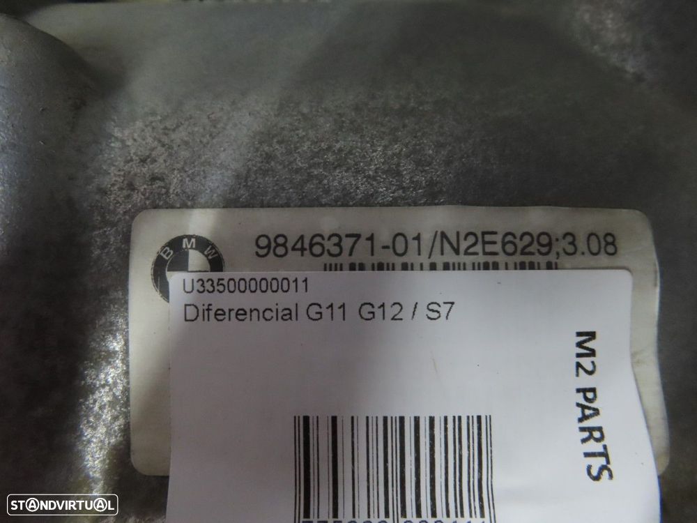 Diferencial "3.08" Trás Seminovo/ Original BMW 7 (G11, G12) 33108630826 / 984637... - 3