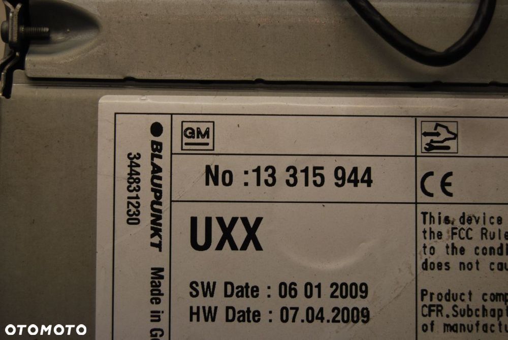 RADIO NAWIGACJA CZYTNIK 13315944 OPEL INSIGNIA A 2.0 CDTI CORSA D - 4