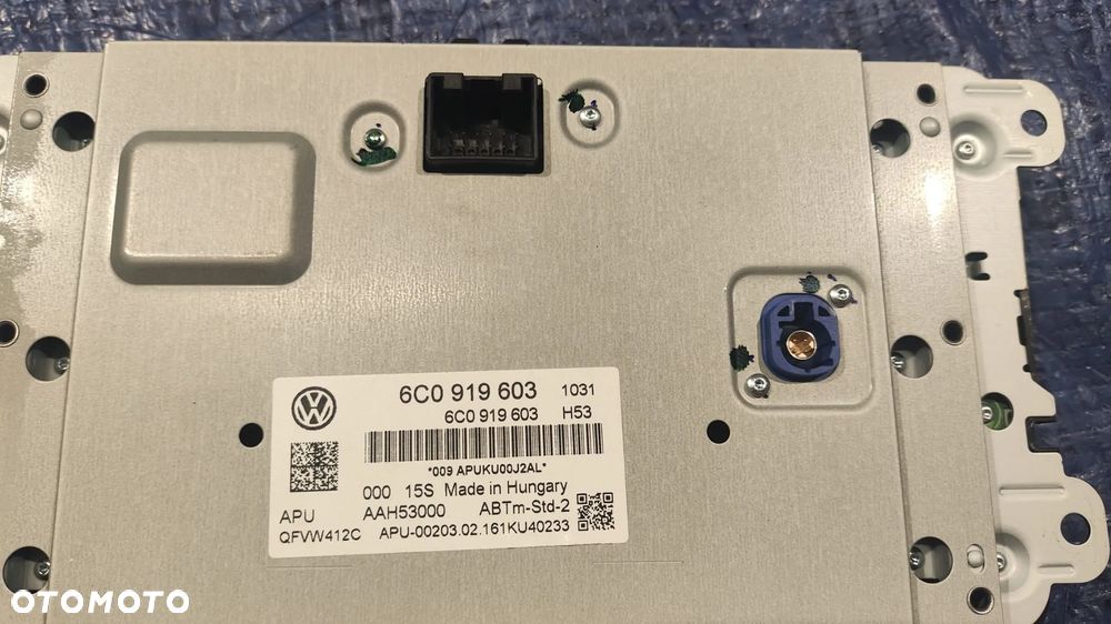 RADIO WYŚWIETLACZ EKRAN MONITOR CZYTNIK KART SD KOMPLET ZESTAW 6C0919603 3Q0035820A VW POLO V 6C 6R LIFT - 3