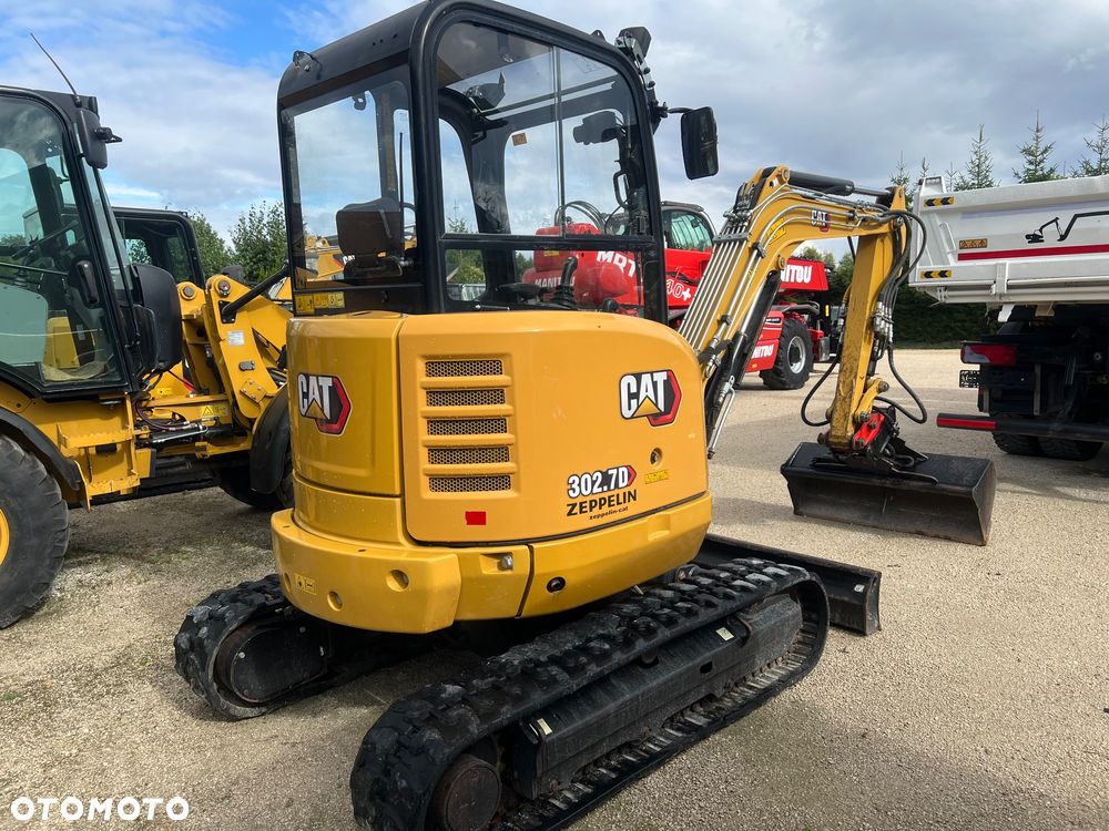 Caterpillar MINIKOPARKA CAT 302,7 gąsienicowa 2x łyżka Grabie WIERTNICA widły 303,5 Catepillar 305 koparka 3 5 tony sprowadzona 1 właściciel po serwisie BOBCAT SANNY YANMAR JCB KUBOTA mini koparka - 8