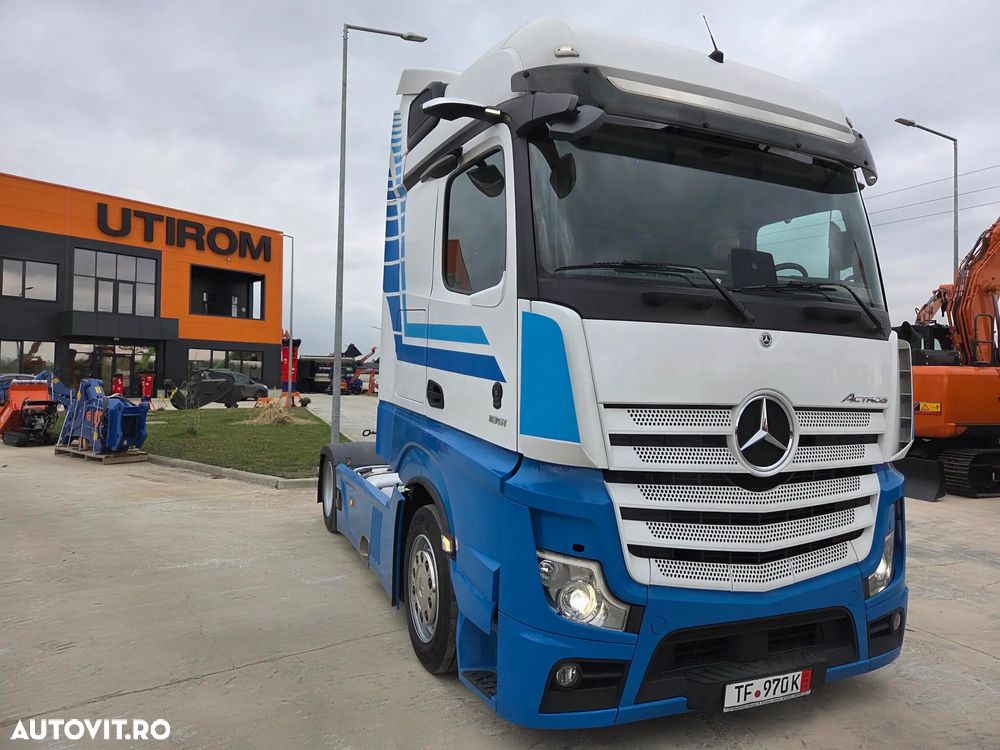 Mercedes-Benz ACTROS 18.510, AUTOMATA+RETARDER 5 trepte, SA CUPLARE REGLABILA la 1,15m si 0,9m, 2 rezervoare cumulat 680l, Spoilere cabina si sasiu, Camere in loc de oglinzi, Navigatie, Frigider, rulat in GERMANIA, posibil leasing 4 ani, PROMOTIE 45.900 EUR+tva - 3