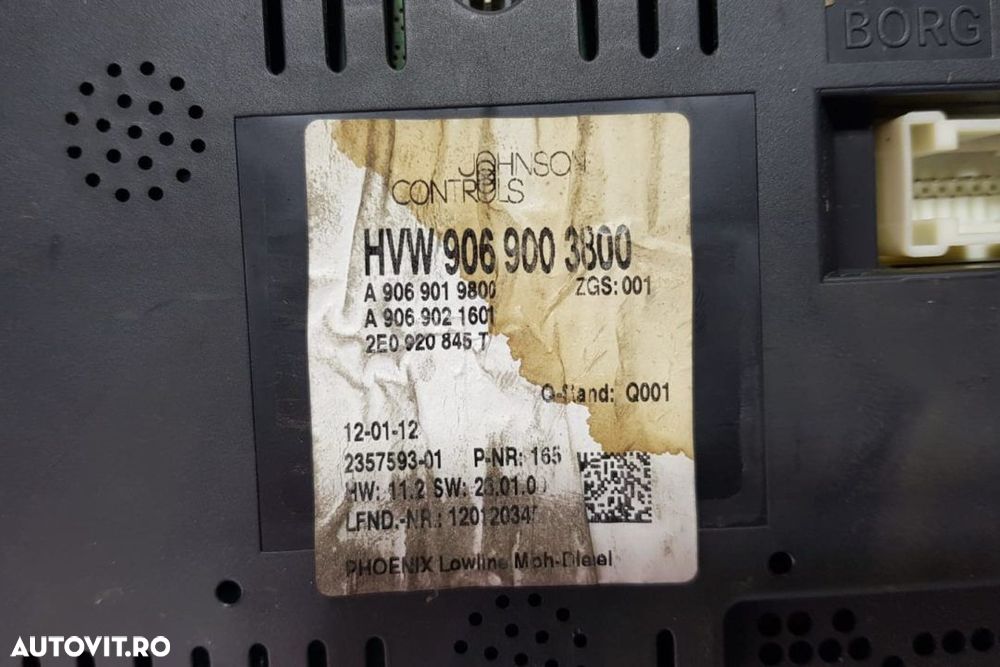 Ceas Bord / Afisaj Mile 2E0920845T, HVW9069003800, A9069019800, A9069021601 Volkswagen Crafter 2006-2023 - 3