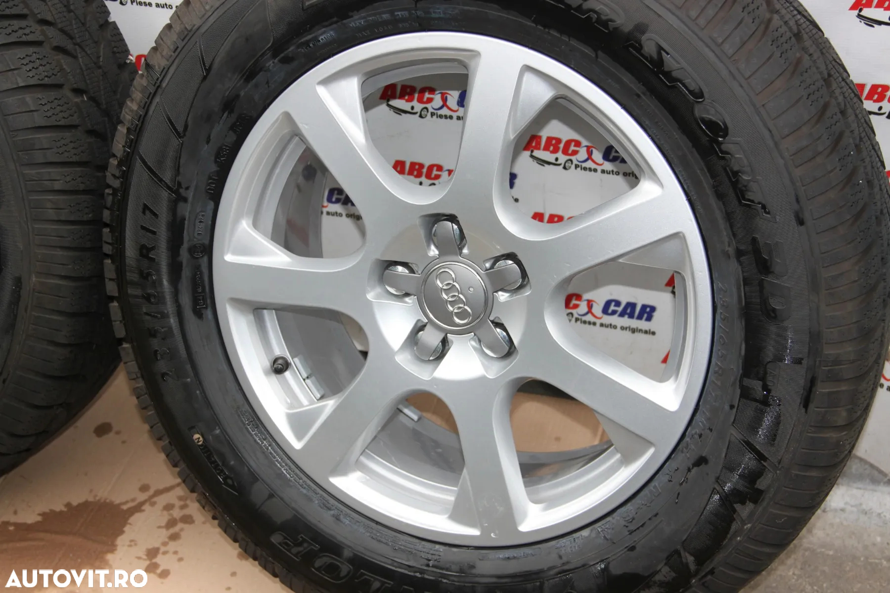 Jante Aliaj Aluminiu Roti Audi Q5 8R 5X112 235/65 R17 DUNLOP M+S de iarna COD: 8R0601025E RULAJ !!! 2000 KM !!! - 2