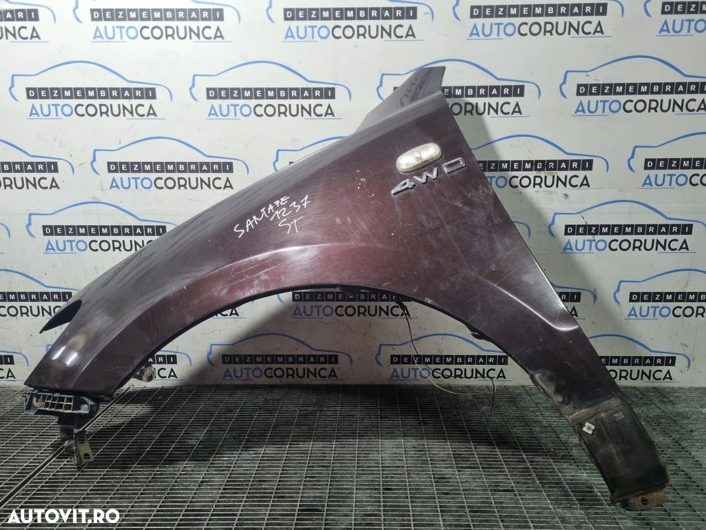 Aripa Stanga Fata Hyundai Santa Fe 2 2007 - 2012 4 Usi NEGRU (1237) - 1