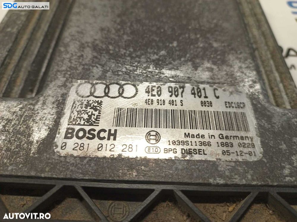 Kit Pornire Ceas Ceasuri Bord ECU Calculator Motor Audi A8 D3 2002 - 2009 Cod 4E0920950P 4E0907401C 0281012281[L0531] [L0533] [L0534] - 6