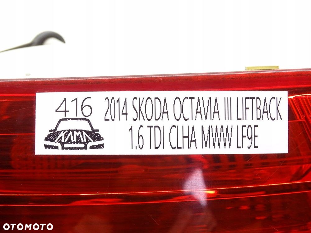 LAMPA LEWY TYŁ LEWA TYLNA SKODA OCTAVIA III 5E LB 5E5945095 - 8
