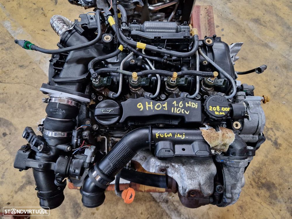 Motor usado 9H01 CITROEN C4 1.6 HDI 110CV PEUGEOT VOLVO 9HZ - 1