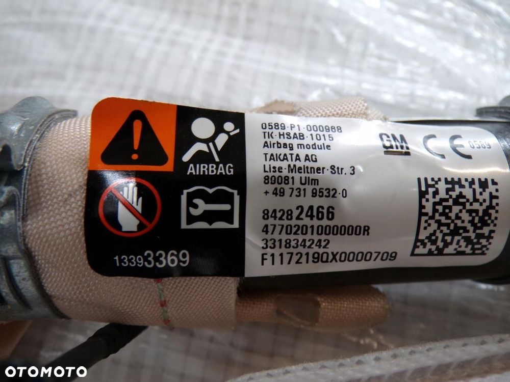 OPEL INSIGNIA B HB KURTYNA AIRBAG PRAWA 84282466 - 3