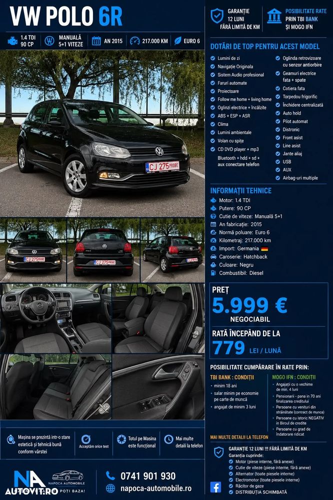 Volkswagen Polo 1.4 TDI CR BMT Comfortline - 1