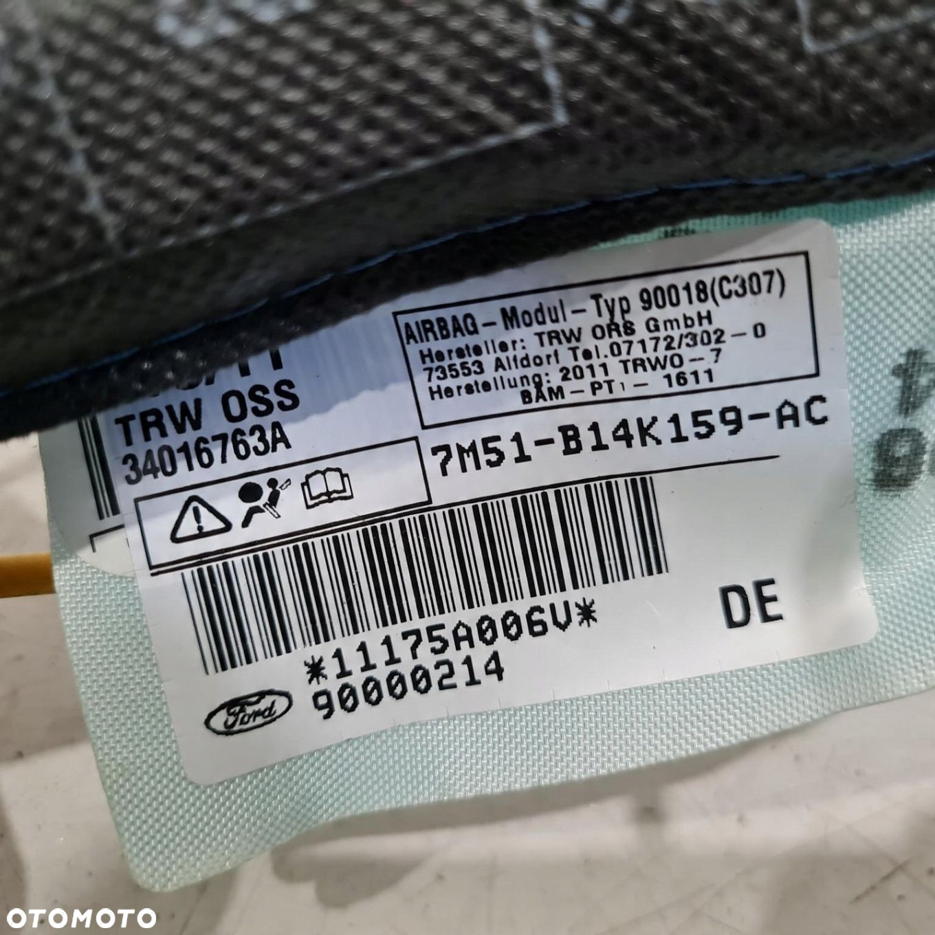 FORD FOCUS II KURTYNA AIRBAG LEWA 7M51B14K159AC - 4