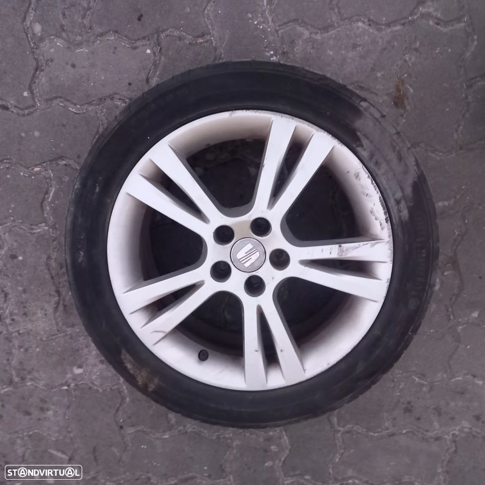 Conjunto jantes 16 seat ibiza 6j ( pneus estao gastos ) - 4