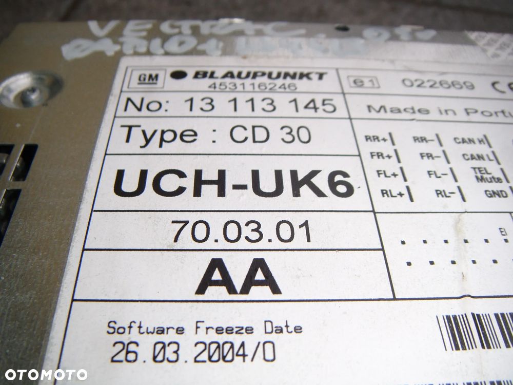 opel vectra c radio cd 30 z wyświetlaczem 13113145   13178765 - 2