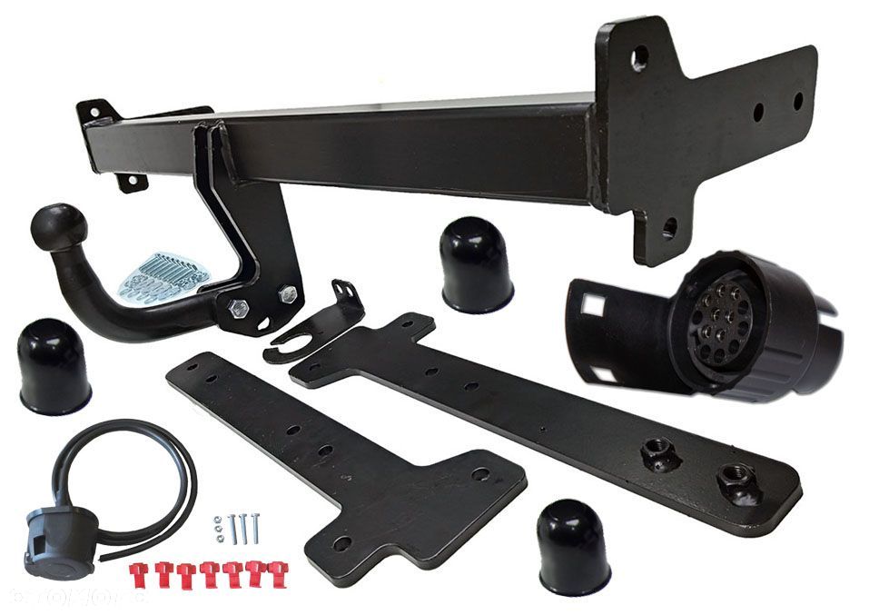 VW VOLKSWAGEN BORA KOMBI GOLF 4 IV 98-2007 HAK HOLOWNICZY + WIĄZKA + GNIAZDO 7PIN + ADAPTER 7/13P - 7