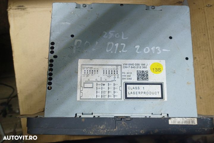Radio cd 5M0035186J Volkswagen VW Polo 5 6R [2009 - 2015] Hatchback 5 - 1