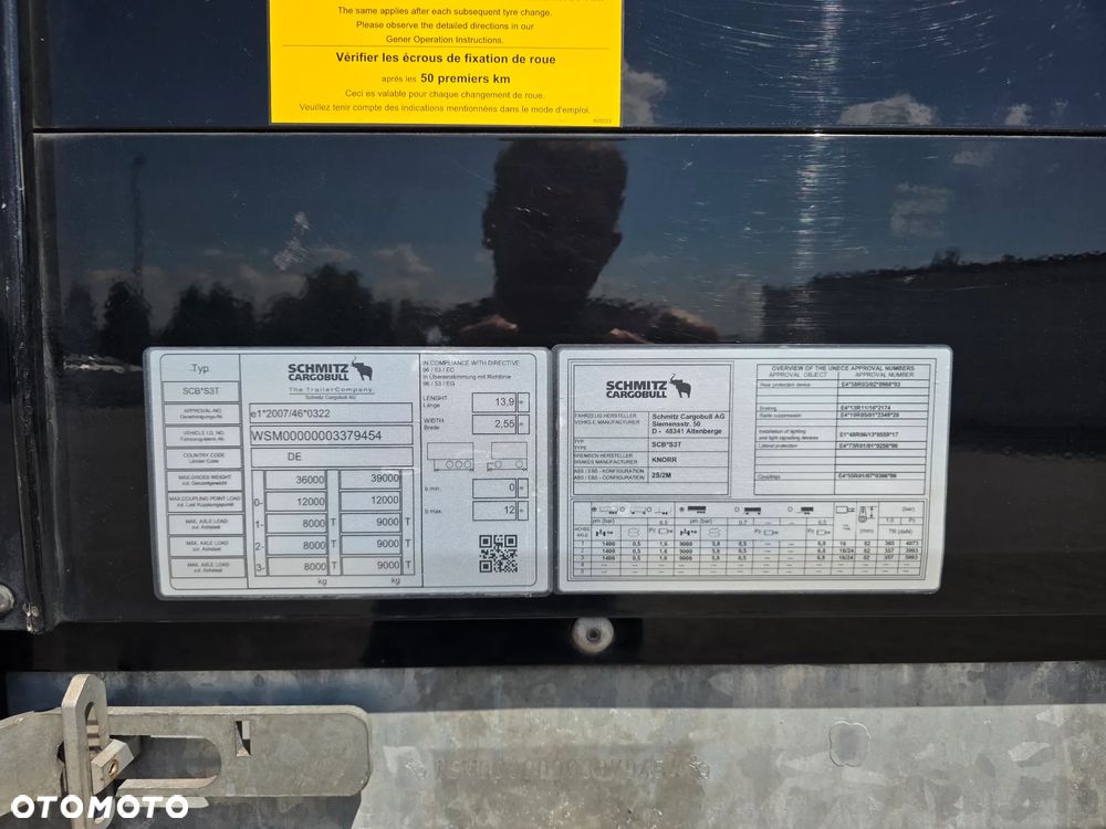 Schmitz Cargobull SCB S3T STANDARD FIRANKA OŚ PODNOSZONA  Z DE MAŁY PRZEBIEG SUPER STAN  !!! - 14