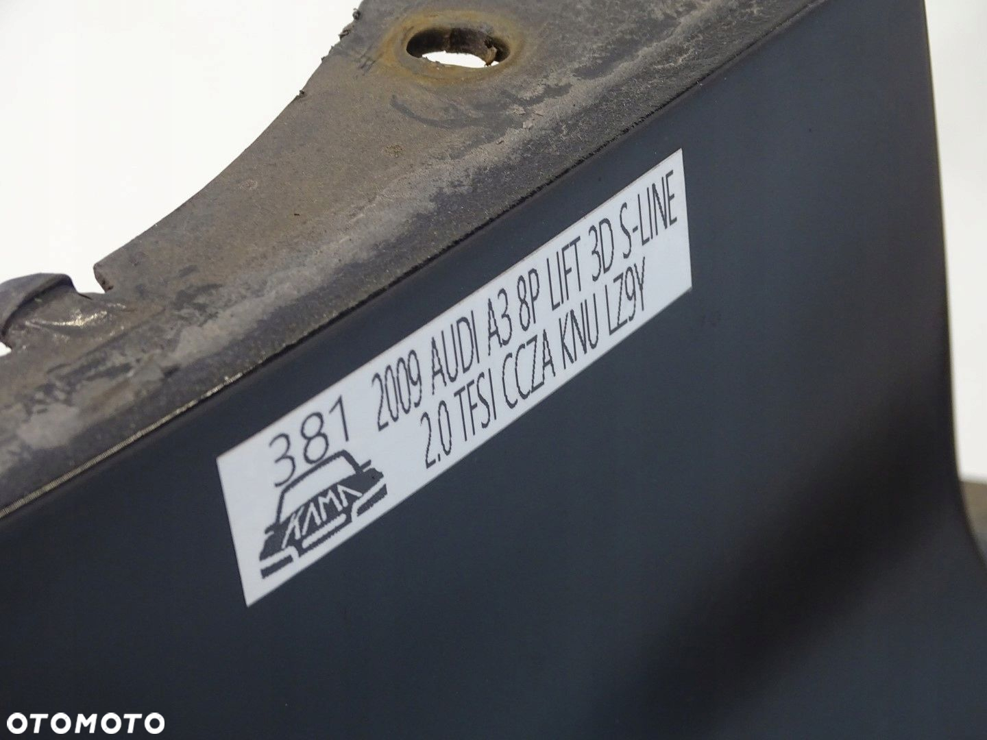 KPL ZDERZAK TYŁ TYLNY AUDI A3 8P LIFT  3D HB 3 DRZWI  CZARNY LZ9Y S-LINE - 16