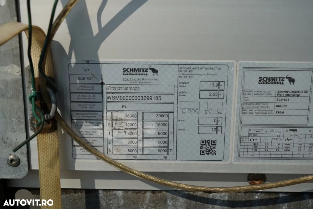Schmitz Cargobull CORTINĂ / BUFET / STANDARD - 28