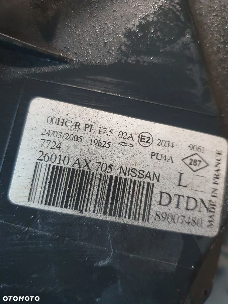 Nissan Micra K12 03-10 LAMPA PRZEDNIA PRZÓD PRAWA OE 26010AX705 EUROPA    89007480 - 6