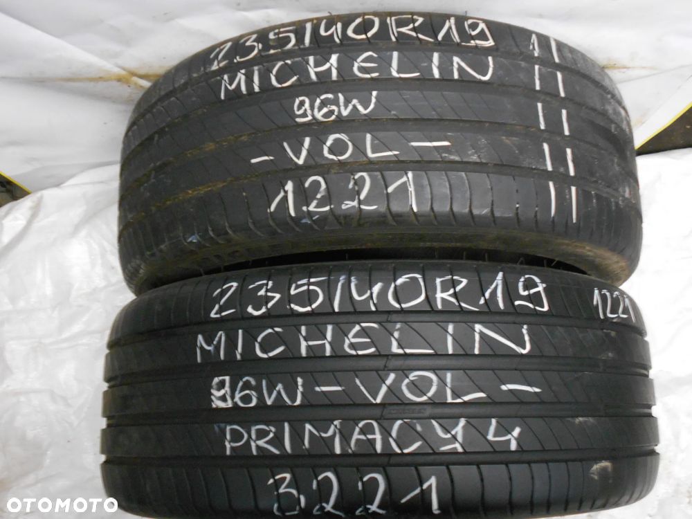 OPONY  235/40R19 MICHELIN PRIMACY 4 VOL DOT 1221 7MM - 1