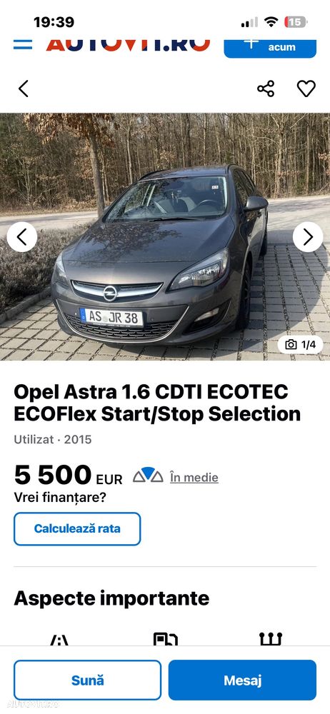 Opel Astra 1.6 CDTI ECOTEC ECOFlex Start/Stop Selection - 4
