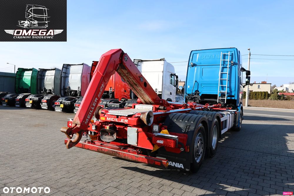 Scania R 450 Hakowiec // Oś skrętna // MEILLER // Klima postojowa / - 25