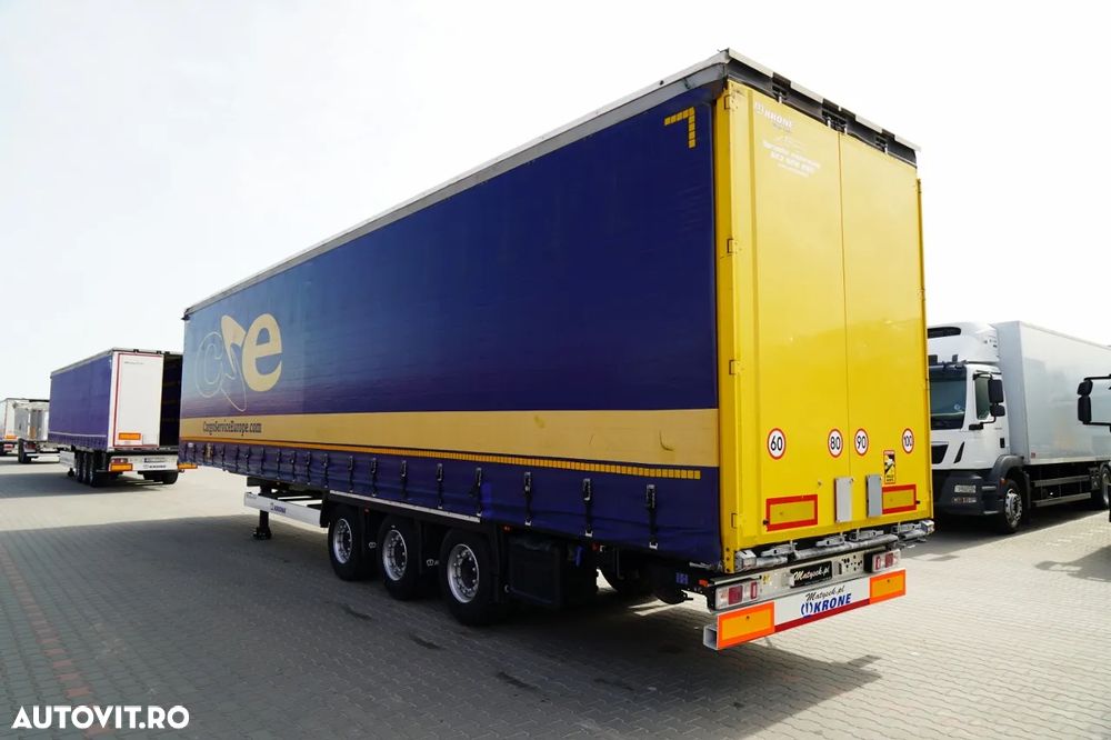 Krone CORTINĂ KRONE / MEGA / ACOPERIȘ RIDICAT / PRELATĂ ARMATĂ / PLATĂ JOSĂ / - 3