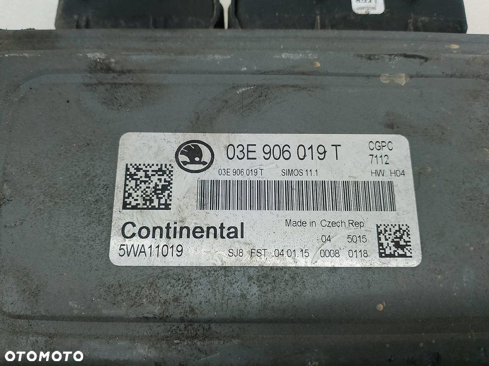 KOMPUTER, STEROWNIK SKODA RAPID 03E906019T 5WA11019 1.2 MPI 75KM - 6